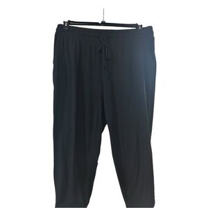 AnyBody Black Drawstring Jogger Pants